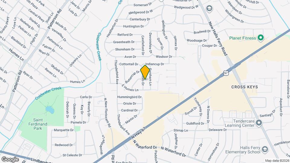 2180 Glenoro Dr Map and Location Details