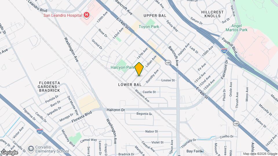 1254 Lillian Ave Mapa y Detalles de la Ubicación