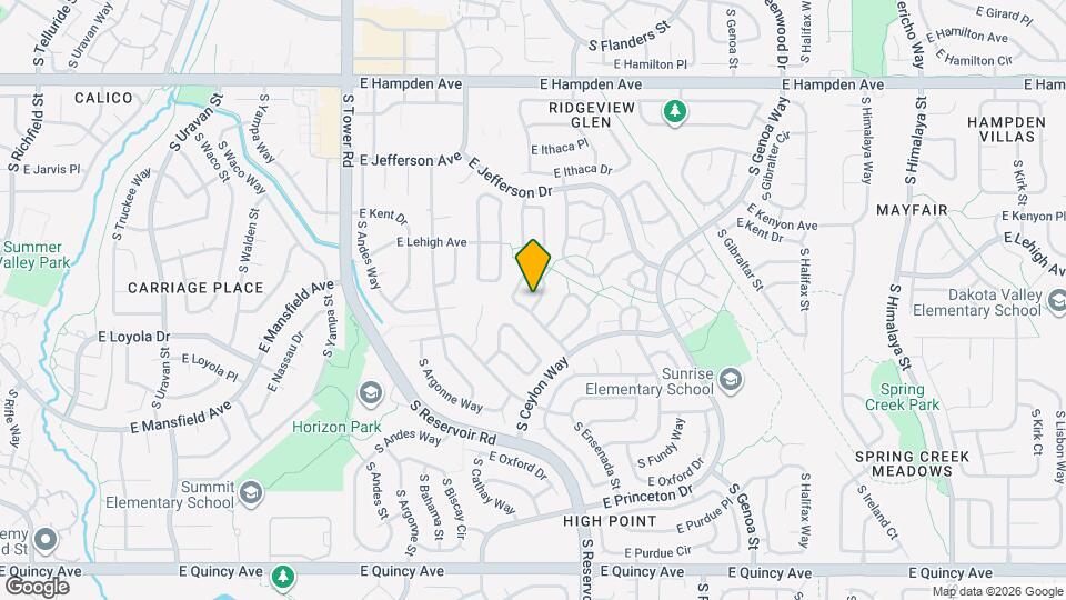 19003 E Mansfield Dr, Unit 1br Mapa y Detalles de la Ubicación