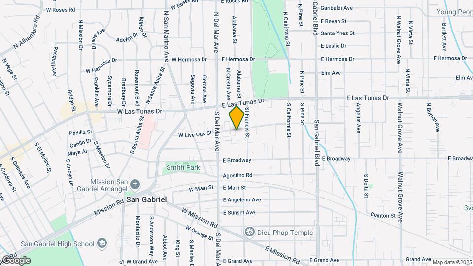 202 E Live Oak St Mapa y Detalles de la Ubicación