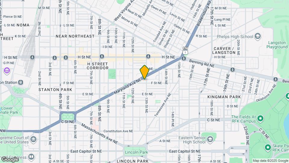 1226 F St NE Map and Location Details