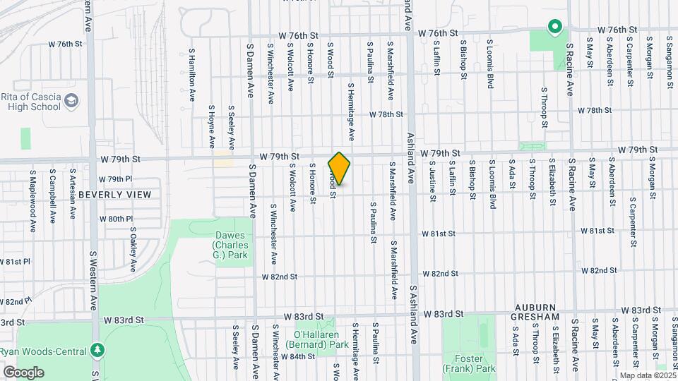 7957 S Wood St Map and Location Details