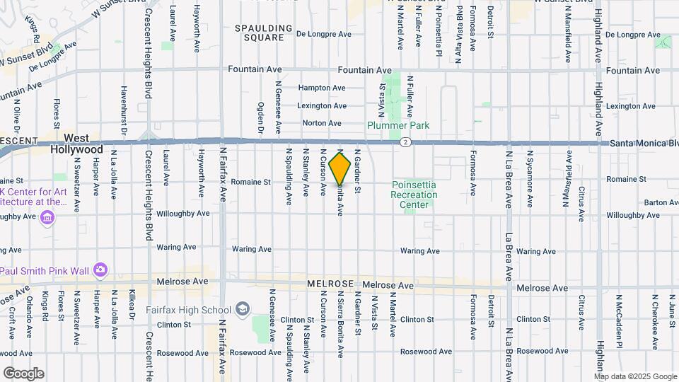 939 1/2 N Sierra Bonita Ave, Unit Sierra Bonita Map and Location Details