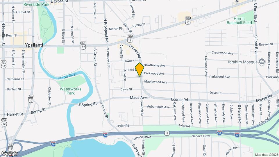 304 Ecorse Rd Map and Location Details