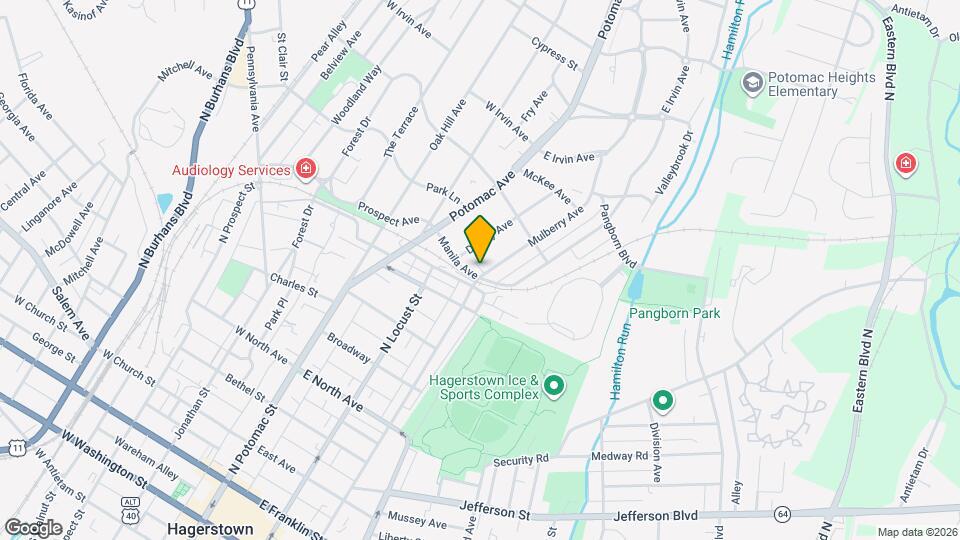 805 Mulberry Ave Map and Location Details