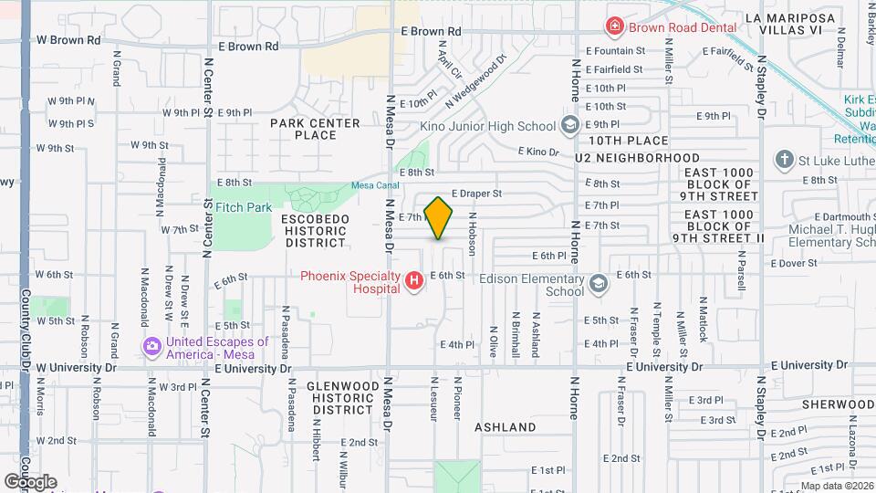 641 N Lesueur Cir Map and Location Details