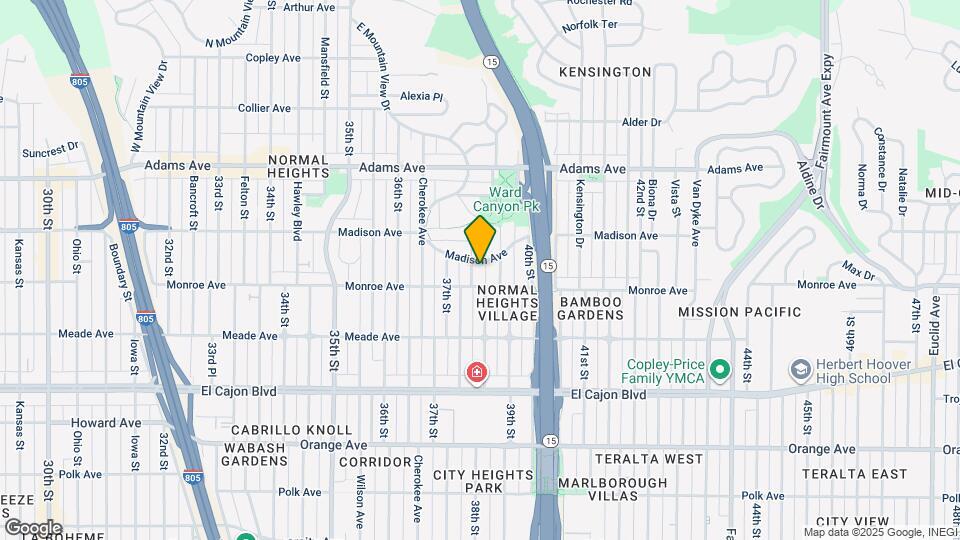 4529 38th St, Unit C Map and Location Details