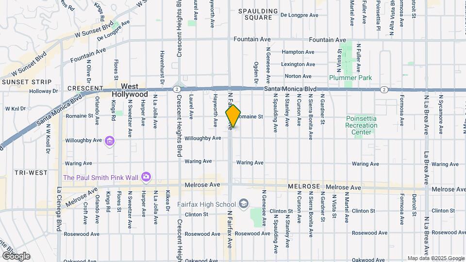 914 N Fairfax Ave Map and Location Details
