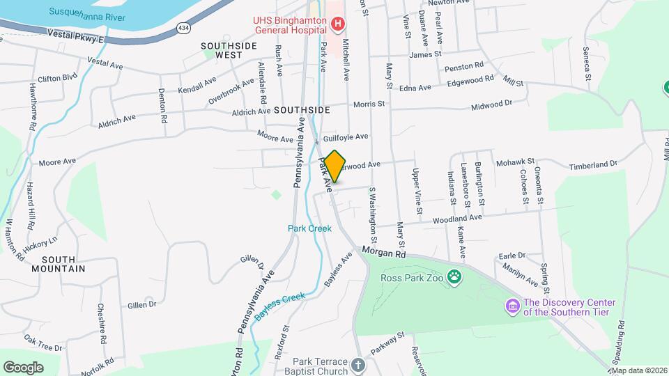 123 Park Ave Map and Location Details