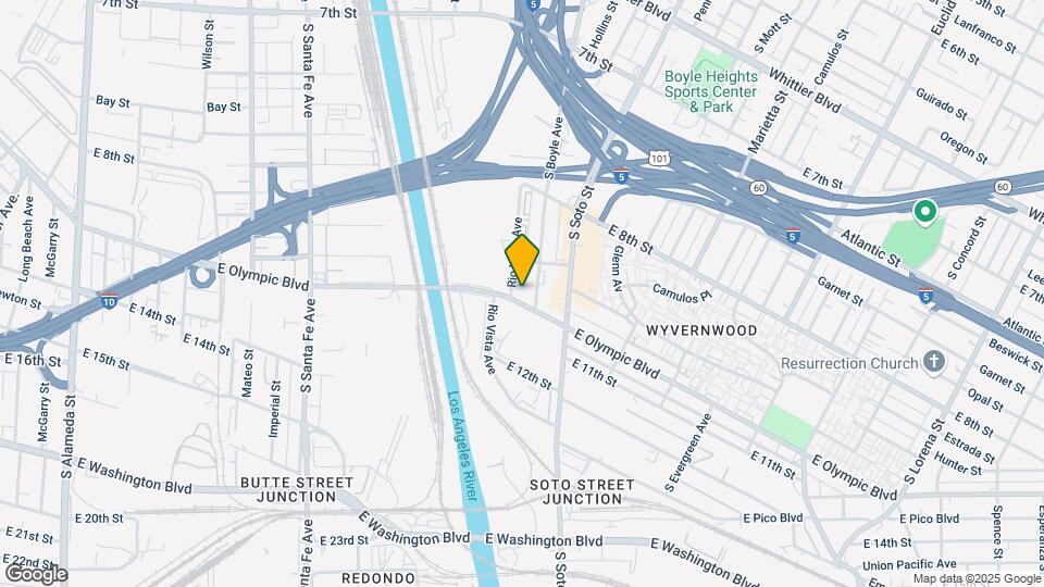 2627 E Olympic Blvd Map and Location Details