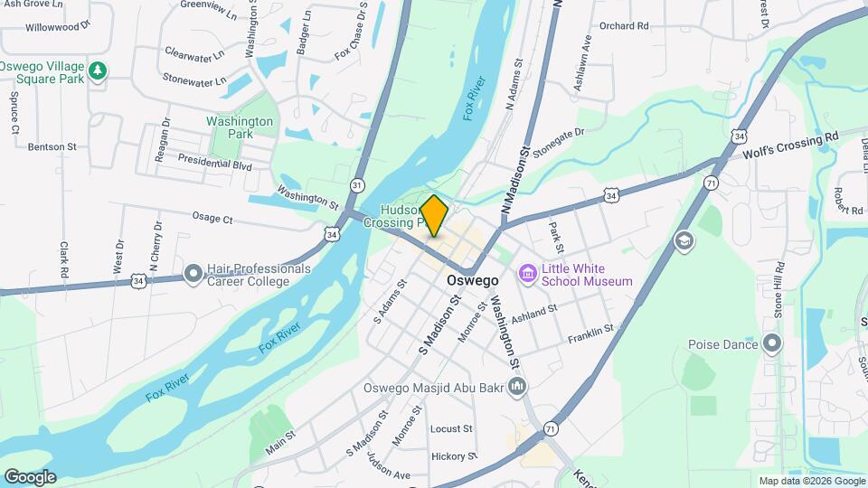 76 W Washington St Map and Location Details