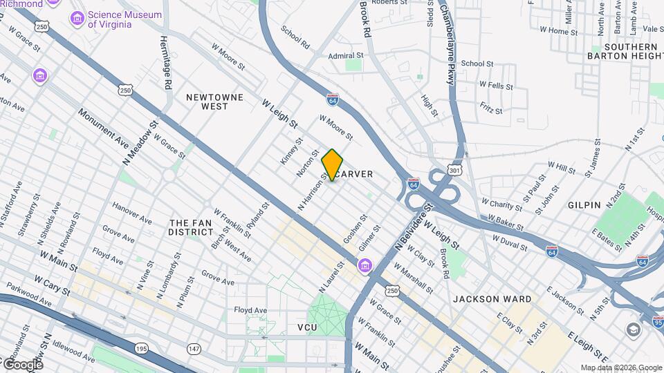 1110 W Clay St Map and Location Details