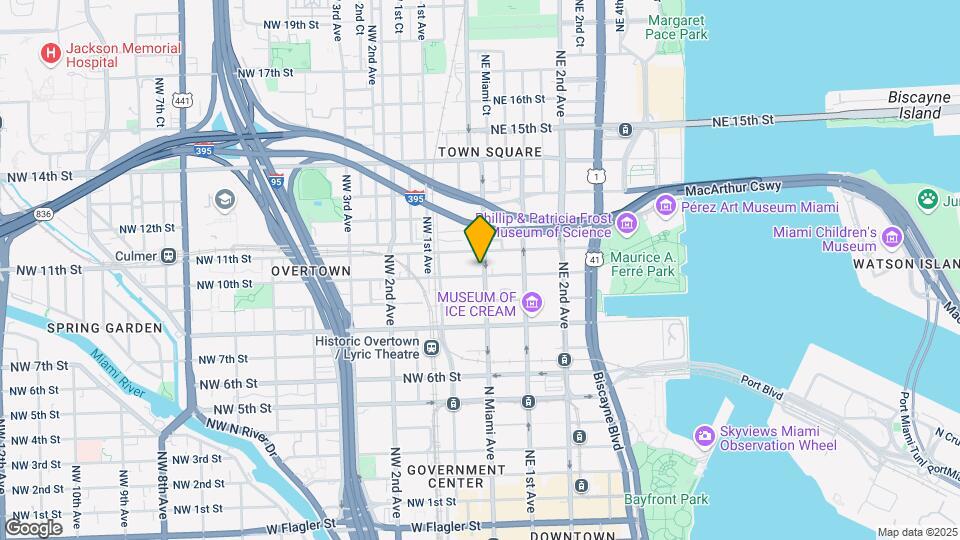 Overtown Apartments Map and Location Details