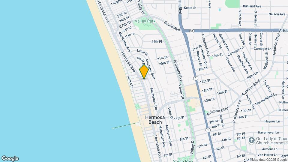 1816 Hermosa Ave Map and Location Details