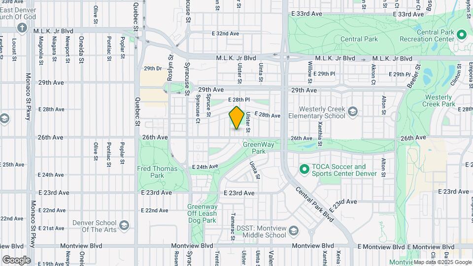 8021 E 26th Ave Map and Location Details