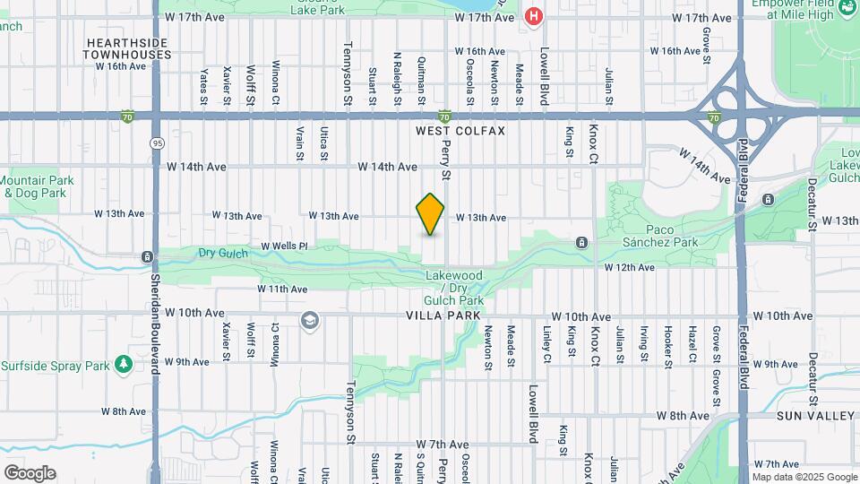 1246 Quitman St Map and Location Details
