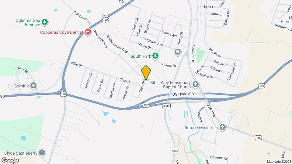 1705 Clovis Dr Mapa y Detalles de la Ubicación