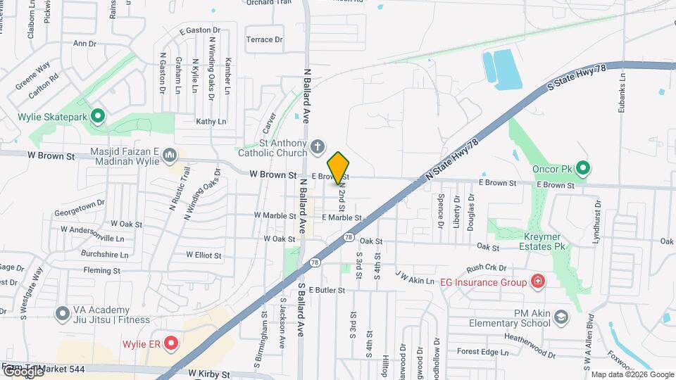 303 N 2nd St Map and Location Details