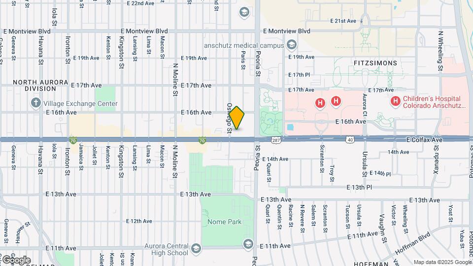 11937 E Colfax Ave Mapa y Detalles de la Ubicación