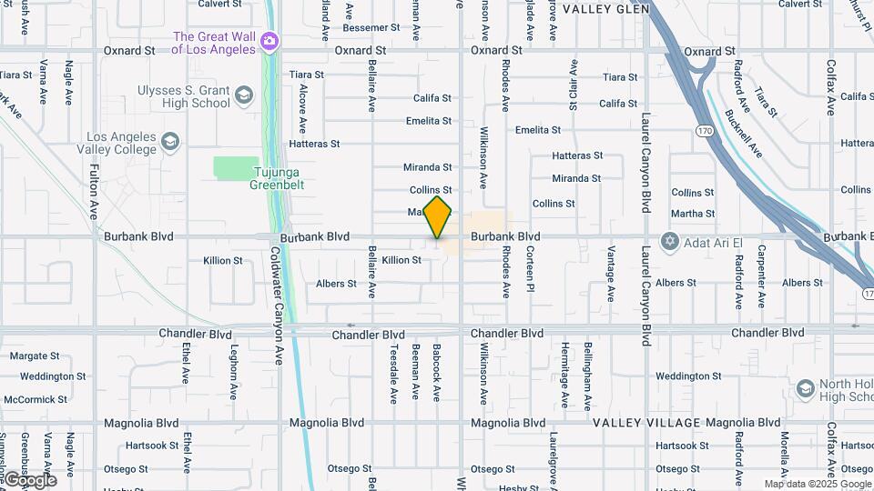 12536 Burbank Blvd Map and Location Details