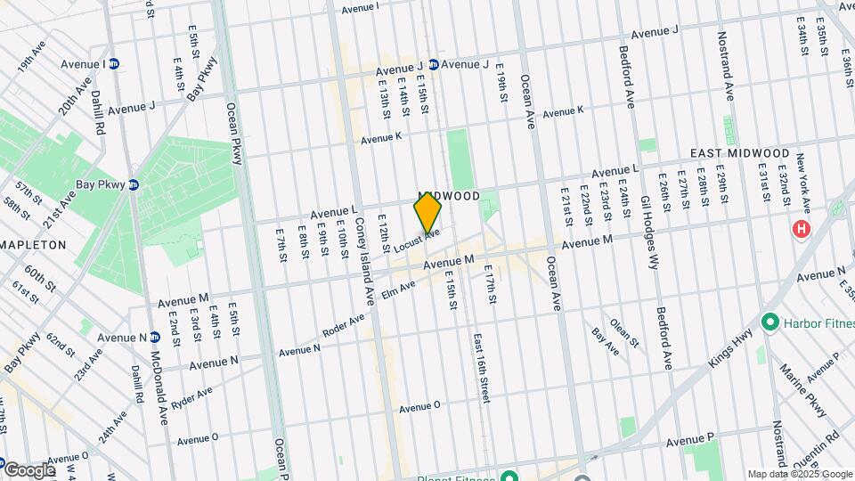 1277 E 14th St Map and Location Details