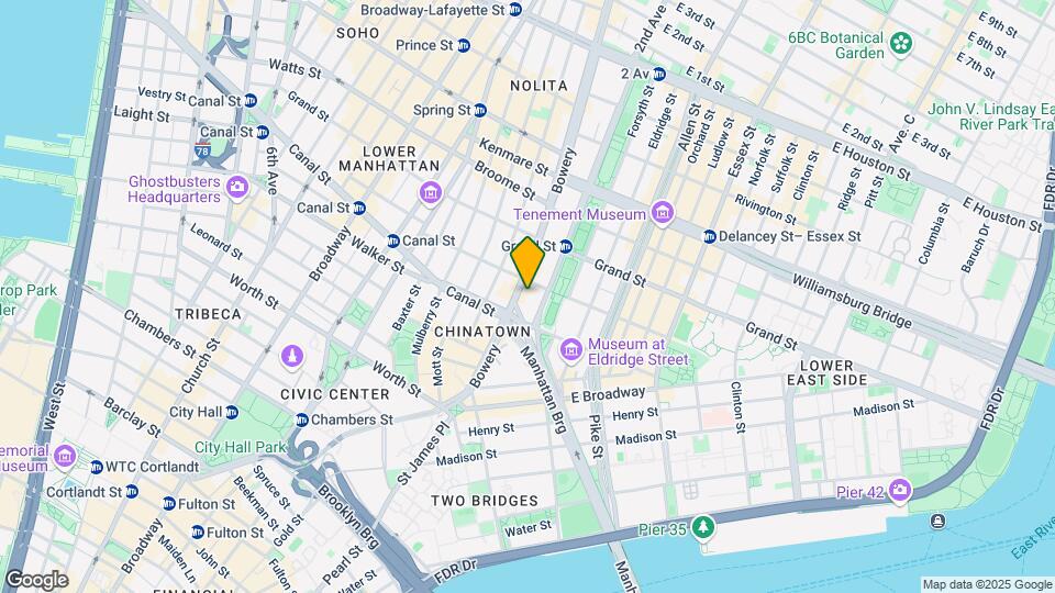 85 Bowery Map and Location Details