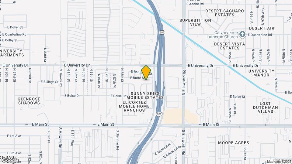 8920 E Billings St Map and Location Details