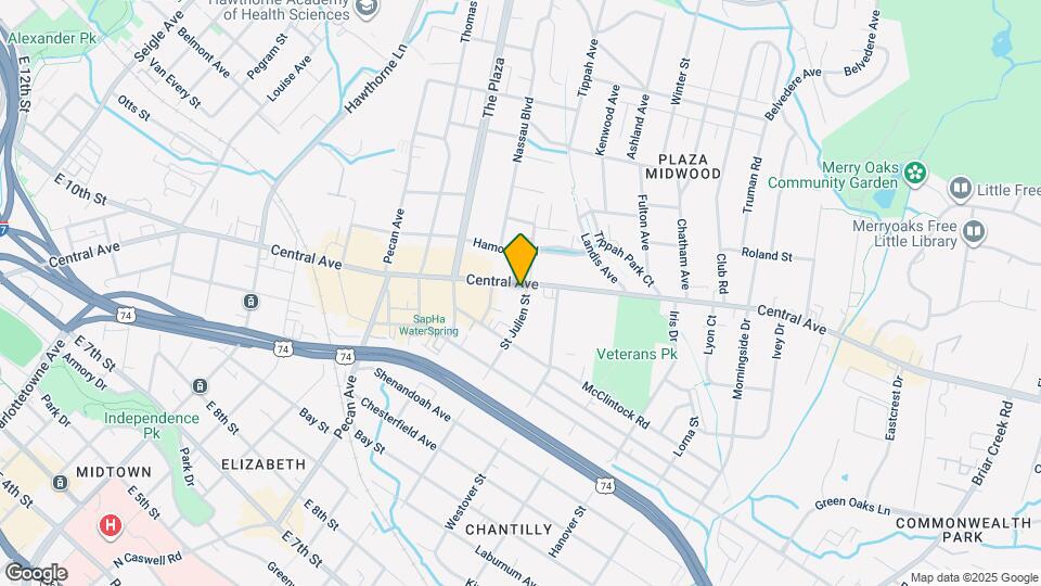 1826 Central Ave Map and Location Details