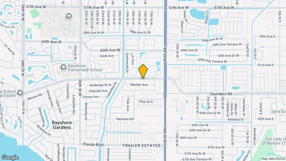 1708 Bayshore Gardens Pkwy Map and Location Details