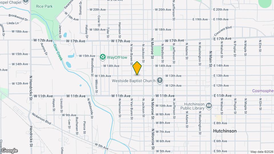 617 W 13th Ave Map and Location Details