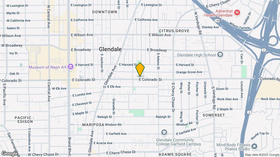 821-823 E Colorado St Map and Location Details
