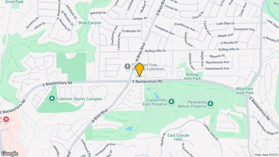 1241 E Bastanchury Rd Map and Location Details