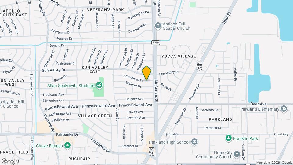 5732 Arrowhead Dr Map and Location Details