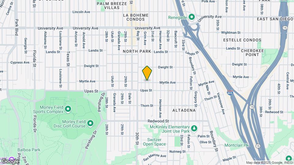 3056 Myrtle Ave Map and Location Details