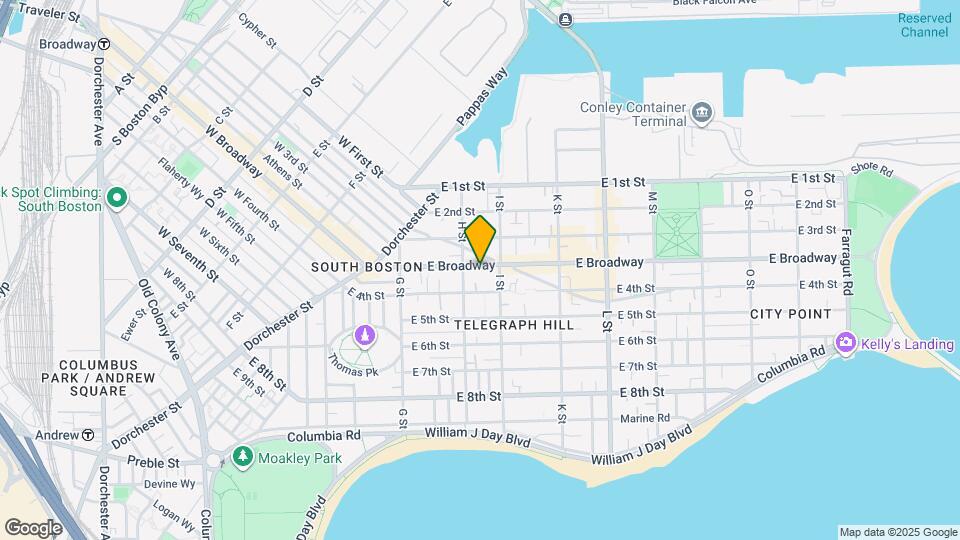 587 E Broadway Map and Location Details