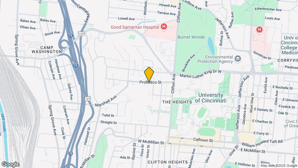 375 Probasco St, Unit 1 Map and Location Details