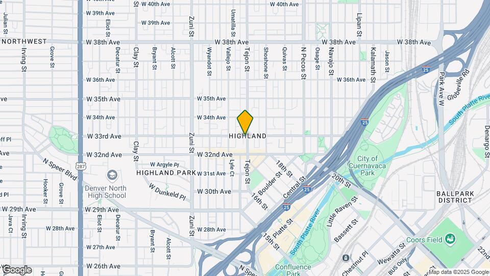 3233 Tejon St-Unit -106 Map and Location Details