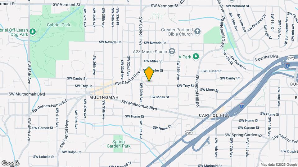 2827-2837 SW Troy St Mapa y Detalles de la Ubicación