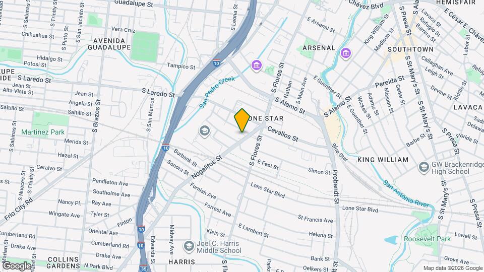 203 Nogalitos St Map and Location Details