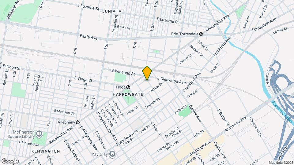 1810 E Venango St Mapa y Detalles de la Ubicación