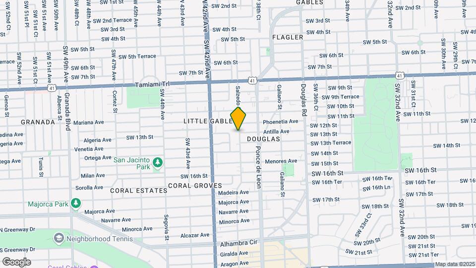 1202 Salzedo St Map and Location Details