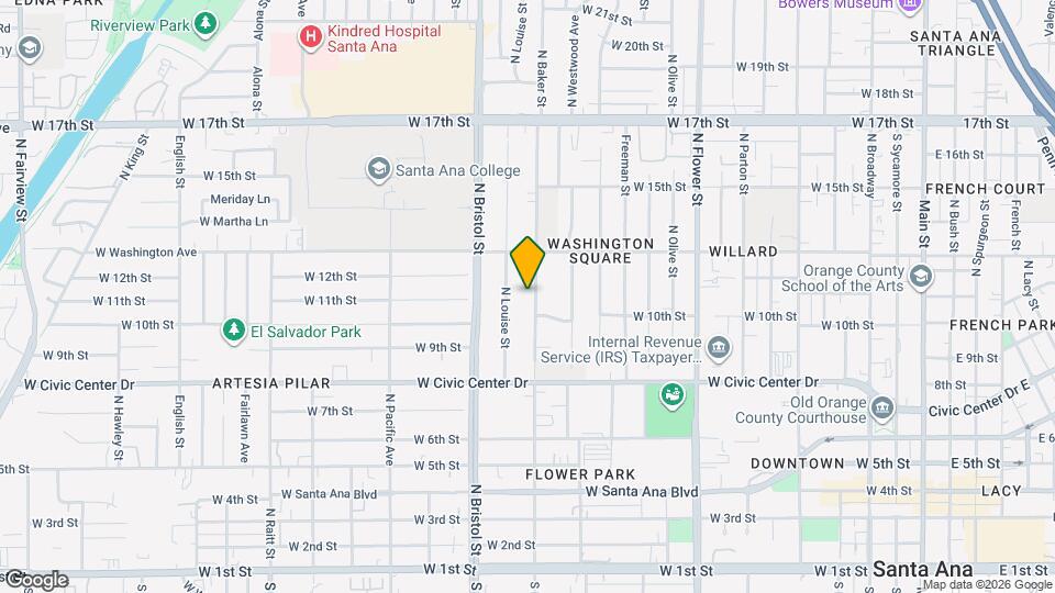 1022 N Baker St Map and Location Details