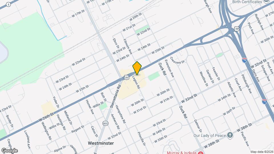 2827 W 26th St, Unit 1 Map and Location Details