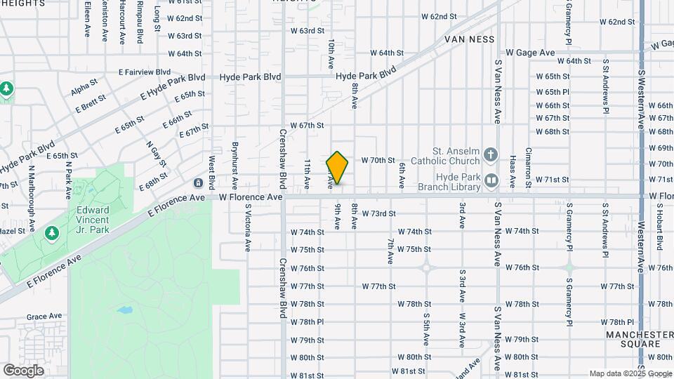 3131 W Florence Ave Mapa y Detalles de la Ubicación