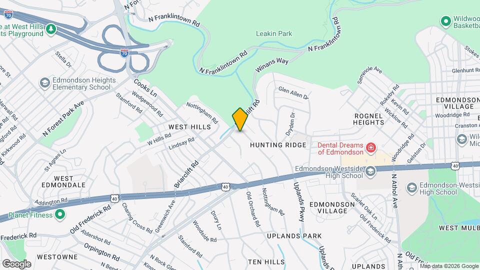 726 Brookwood Rd Map and Location Details