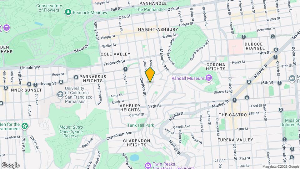 1019 Ashbury St Mapa y Detalles de la Ubicación