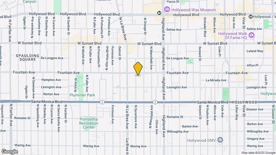 1242 N Sycamore Ave Map and Location Details