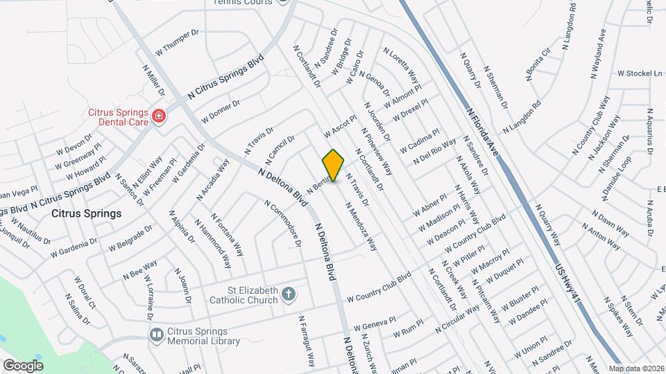 9298 N Mendoza Way Map and Location Details