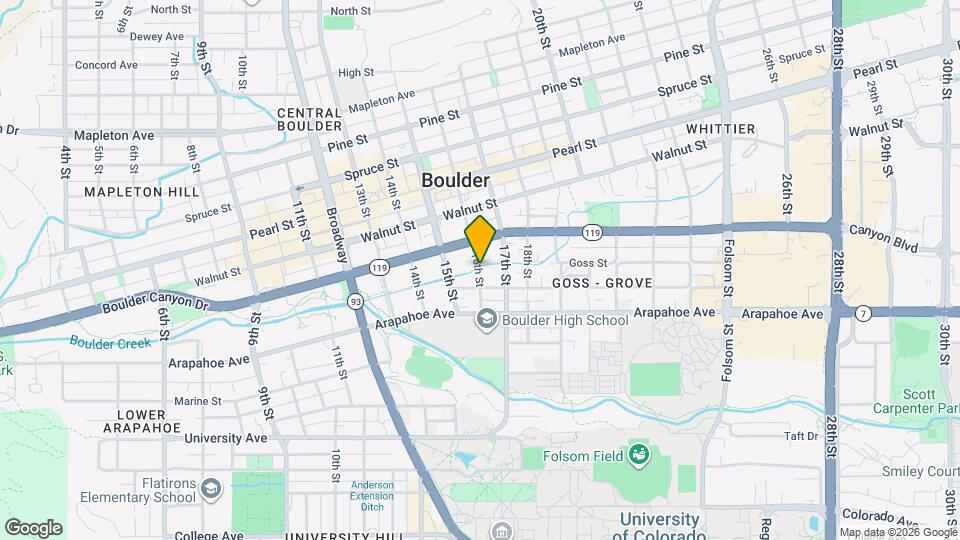 1625 16th St, Unit 2 Map and Location Details