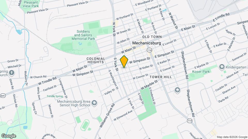 202 W Keller St Mapa y Detalles de la Ubicación